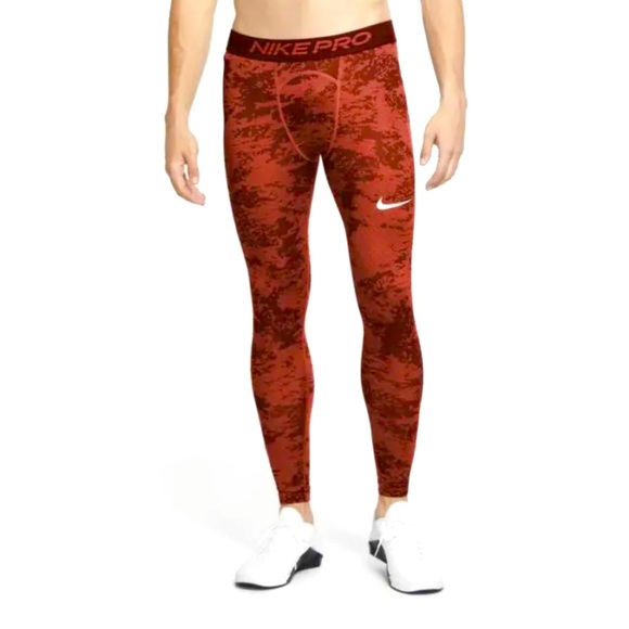 Nike Other - Men’s Nike Pro Dri fit firewood orange tights!